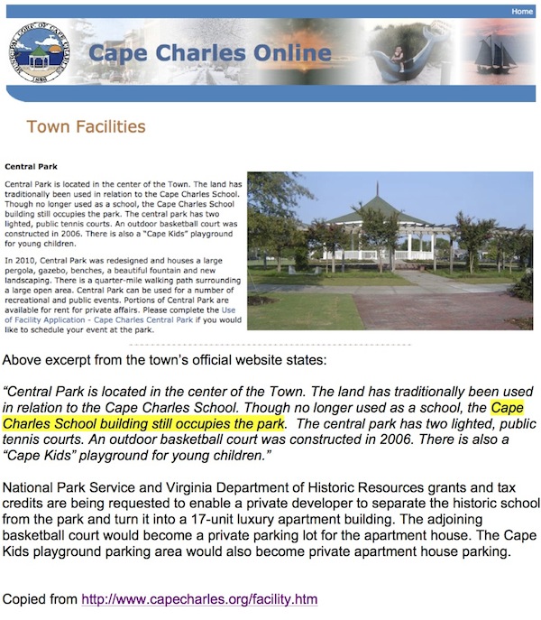 central park and school town website