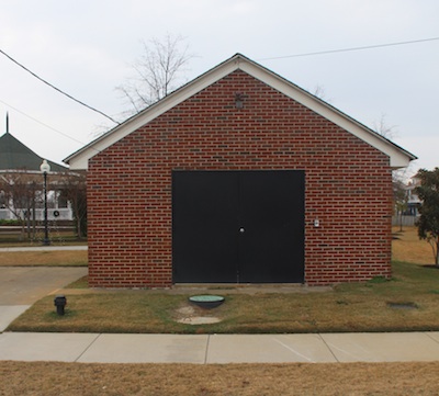 Park bathroom is planned to match 1980s sewage pumping station. (Wave photo)