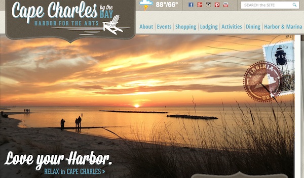 New tourism website proclaims Cape Charles a "Harbor for the Arts."