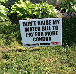 With water bills an election issue in 2012, Town officials paid portion of sewer bond out of general savings. (Wave photo)