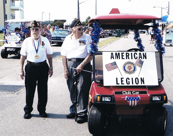 Veterans Bill Burton and Jack Woolley at the July 4th parade in Cape Charles.