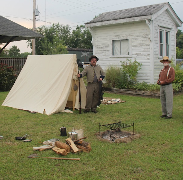 Civil War-era encampment outside Cape Charles Museum (pay no attention to the power lines). (Wave photo)