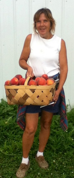 Tammy Nottingham started picking peaches at age 10 and never slowed down. (Wave photo by Sarah Gollibart)