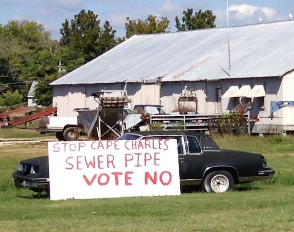 Phil Richardson, who runs a tire service on South Bayside Road outside Cheriton, has threatened to close his business if the County doubles his taxes and charges a monthly sewer fee. (Wave photo)