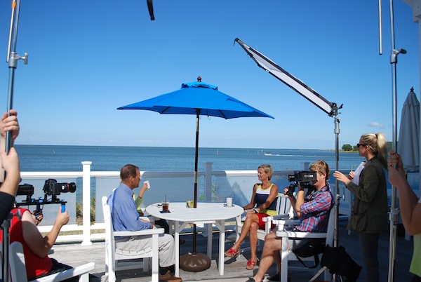 Filming “Meet & Greet”, A Re-enactment Of The First Meeting Between Eva & The Buyers