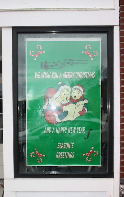Bah humbug -- another illegal sign!