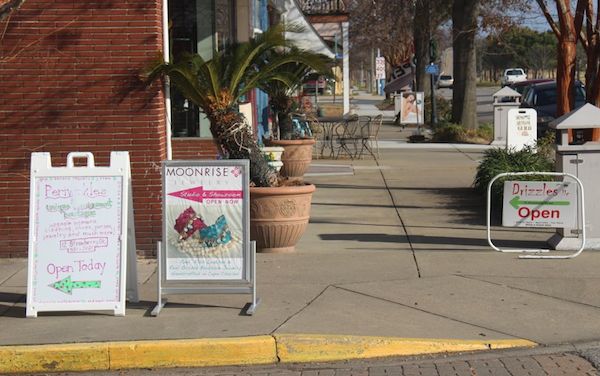 Merchants are now limited to one sandwich sign on the sidewalk.