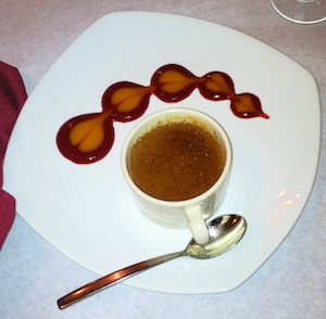 Dark chocolate creme brûlée