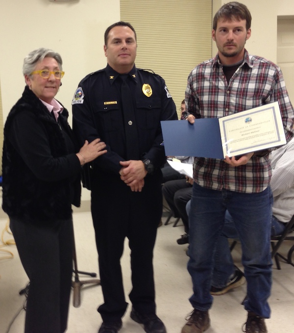 Mayor Sullivan, Chief Pruitt, and Mike Mullner (Wave photo)