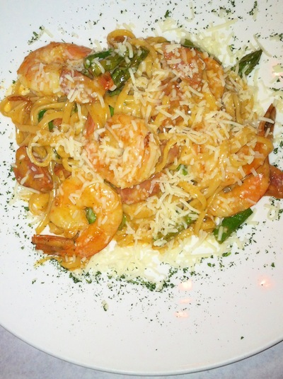 Pan seared prawns