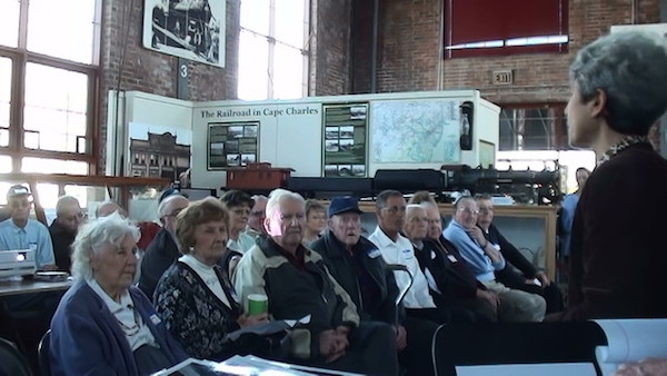 Speakers inside museum