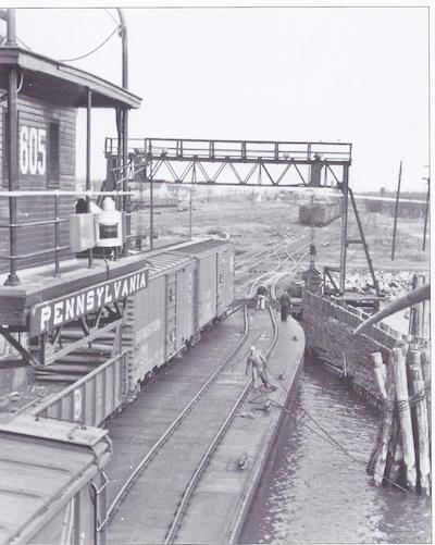 Pennsylvania sign board as shown on Barge 605 is coming home. (Photo: Eastern Shore Railway Museum)