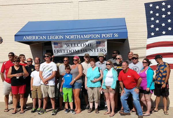 Weekend participants in front of American Legion lodge.