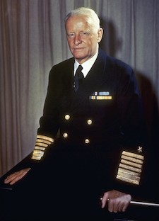 Admiral Nimitz's stripes went almost up to his elbows.