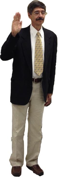 Mayor Proto takes oath of office. (Wave photo)