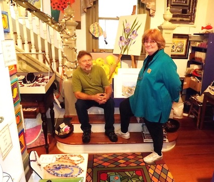 Mary Miller and David Handschur in their Eastville gallery. (Photo: Artisan Guild)