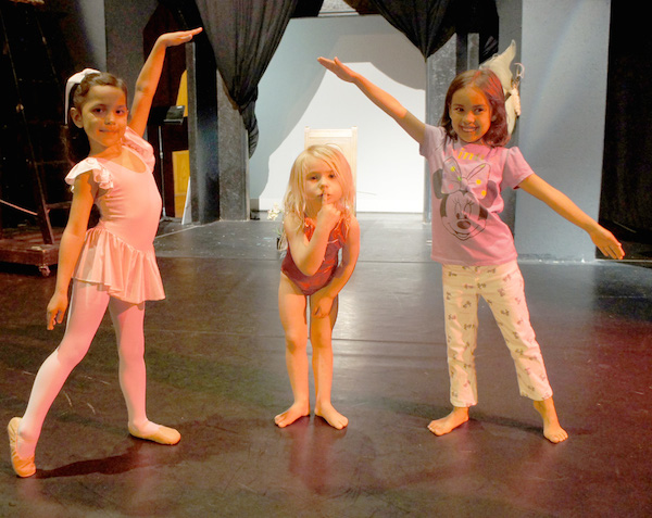 Arts Enter had a pic of a cute 'Future Prima Ballerinas' rehearsing for the play 'Incredible Exploits of an Effervescent Elf''